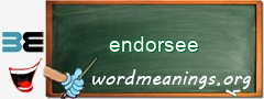 WordMeaning blackboard for endorsee